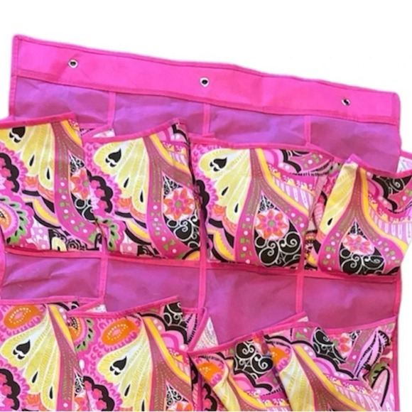 THE MACBETH COLLECTION EUC GIRLS 20 POCKET SHOE ORGANIZER STORAGE PINK SHOES - Picture 5 of 6